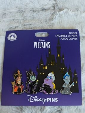 Disney Villains Pin Set - Jafar, Maleficent, Ursula, Hades